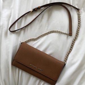 Michael Kors saffiano leather wallet, crossbody